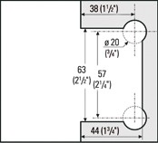 CHARNIÈRE BILBAO POUR PAROI DE DOUCHE 90° MUR / VERRE (BO5218010)