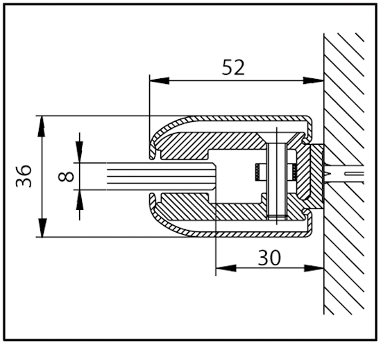 PROFILÉ DE SERRAGE POUR PAROI DE DOUCHE (BO5281046)