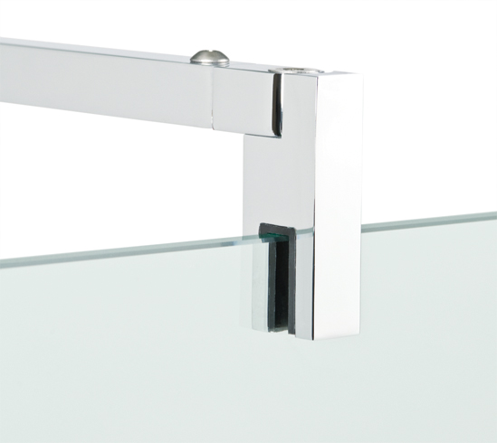 BARRE DE STABILISATION DESIGN CARRE 90° Mur / Verre POUR PAROI DE DOUCHE (BO 5420085)