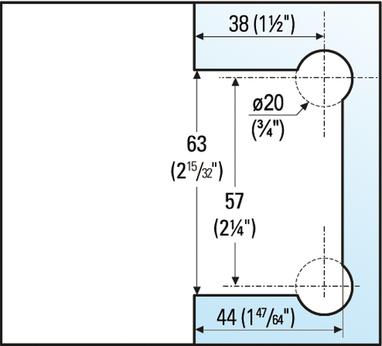 CHARNIÈRE BILBAO NOIRE POUR PAROI DE DOUCHE 90° MUR/VERRE (BO5211546B) 