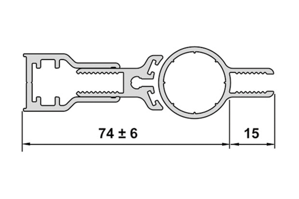 CHARNIERE POUR PAROI DE DOUCHE INTEGRALE (BO5200408) Chrome